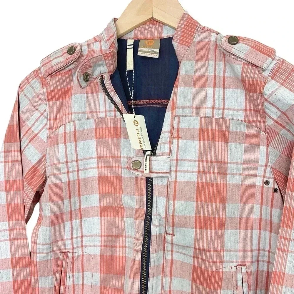 Merrell Womes Plaid Jacket Full Zip Size XS